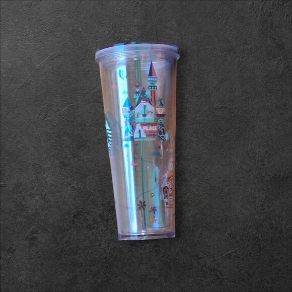 Starbucks Disneyland 24oz Venti Cold Cup Tumbler Clear Lid/Straw 2020 Limited - Picture 8 of 8